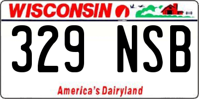 WI license plate 329NSB