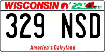 WI license plate 329NSD