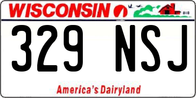 WI license plate 329NSJ