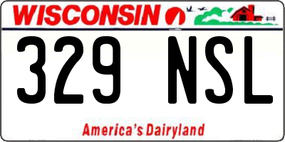 WI license plate 329NSL