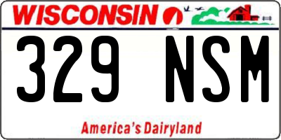 WI license plate 329NSM