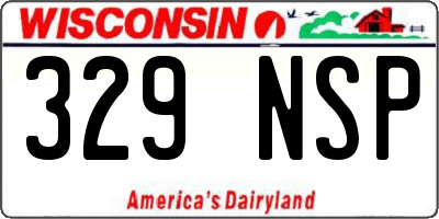 WI license plate 329NSP