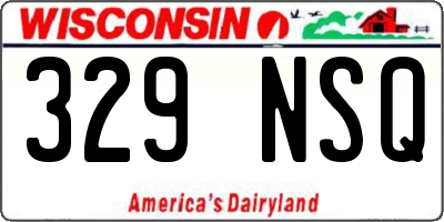 WI license plate 329NSQ
