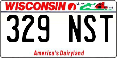 WI license plate 329NST