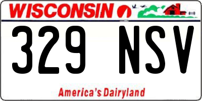 WI license plate 329NSV