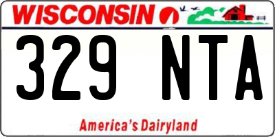 WI license plate 329NTA