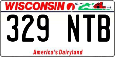 WI license plate 329NTB