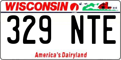 WI license plate 329NTE
