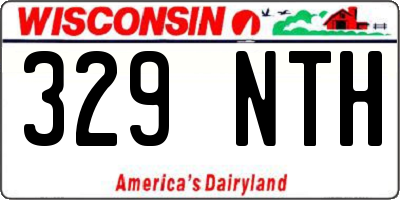 WI license plate 329NTH