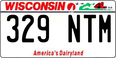 WI license plate 329NTM