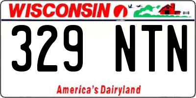 WI license plate 329NTN