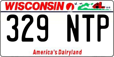 WI license plate 329NTP
