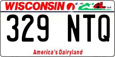 WI license plate 329NTQ