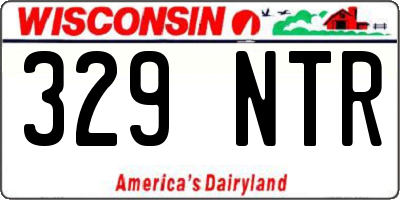 WI license plate 329NTR