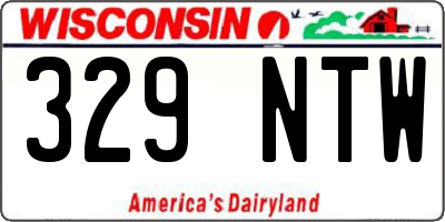 WI license plate 329NTW