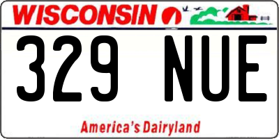 WI license plate 329NUE