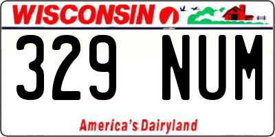 WI license plate 329NUM