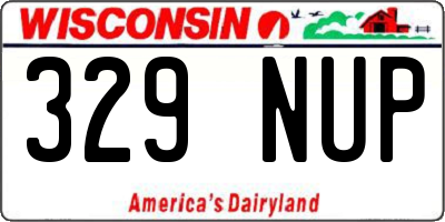 WI license plate 329NUP