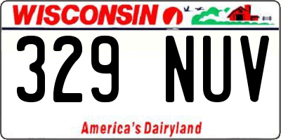 WI license plate 329NUV