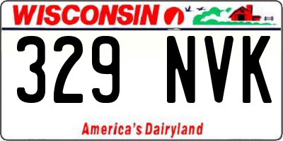 WI license plate 329NVK