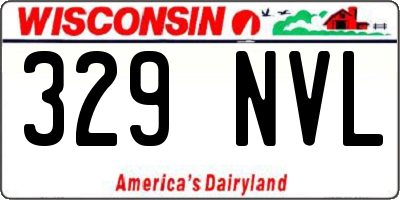 WI license plate 329NVL