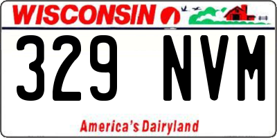 WI license plate 329NVM