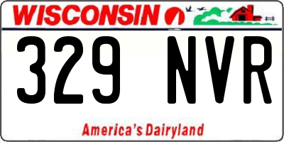 WI license plate 329NVR