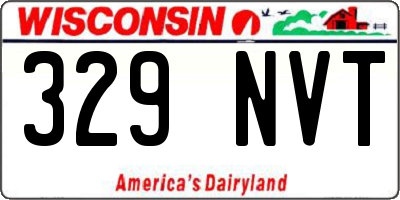 WI license plate 329NVT