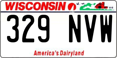 WI license plate 329NVW