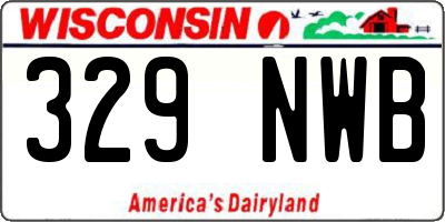 WI license plate 329NWB