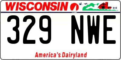 WI license plate 329NWE