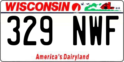 WI license plate 329NWF