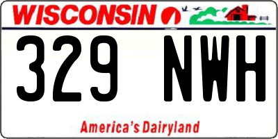 WI license plate 329NWH