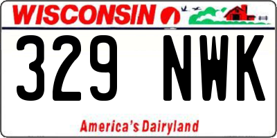 WI license plate 329NWK