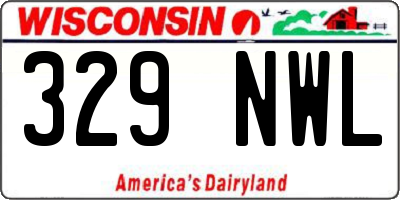 WI license plate 329NWL