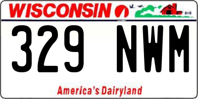 WI license plate 329NWM