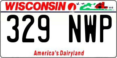 WI license plate 329NWP
