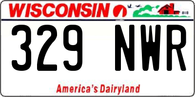WI license plate 329NWR