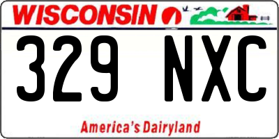 WI license plate 329NXC