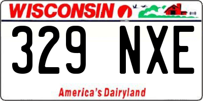 WI license plate 329NXE