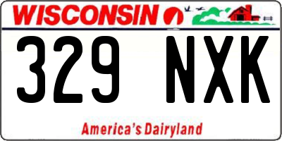 WI license plate 329NXK