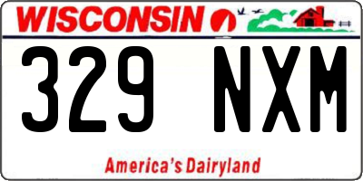 WI license plate 329NXM