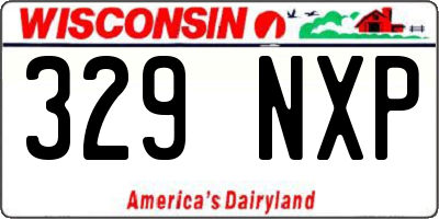WI license plate 329NXP
