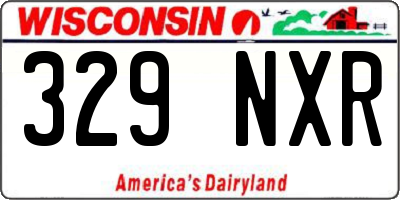 WI license plate 329NXR