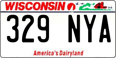 WI license plate 329NYA