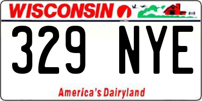 WI license plate 329NYE