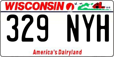 WI license plate 329NYH