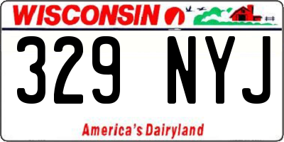 WI license plate 329NYJ