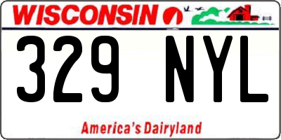 WI license plate 329NYL