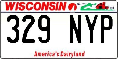 WI license plate 329NYP
